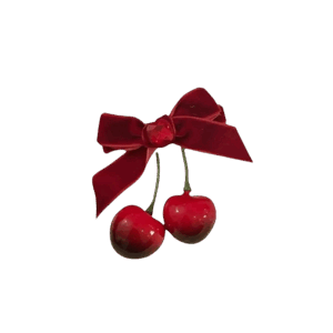 Velvet Cherry Bow